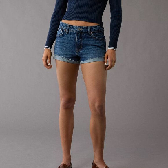 AE Stretch Denim Perfect Shortie - American Eagle - Picture 3 of 7